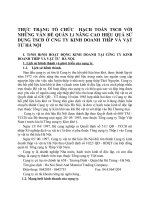 THỰC TRẠNG TỔ CHỨC  HẠCH TOÁN TSCĐ VỚI NHỮNG VẤN ĐỀ QUẢN Lí NÂNG CAO HIỆU QUẢ SỬ DỤNG TSCĐ Ở CễNG TY KINH DOANH THẫP VÀ VẬT TƯ HÀ NỘI