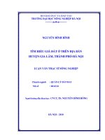 Tìm hiểu giá đất ở trên địa bàn huyện gia lâm, thành phố hà nội 