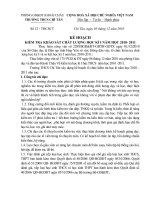 Bài soạn Kế hoạch thi học kỳ I (2010-2011)