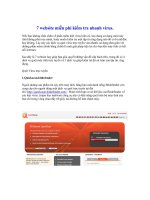 Tài liệu 7 website miễn phí kiểm tra nhanh virus