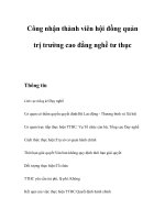 Công nhận thành viên hội đồng quản trị trường cao đẳng nghề tư thục