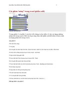 Gián án Các phím nóng trong word 3