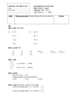 Gián án Đề Toán GKI