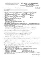 De kiem tra HKI Sinh hoc 12