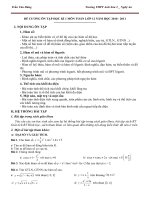 ĐỀ CƯƠNG ÔN TẬP HỌC KỲ I _ TOÁN 12