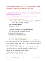 THỰC TẾ KẾ TOÁN NGUYÊN  VẬT LIỆU TẠI CÔNG TY CỔ PHẦN ĐẦU TƯ XÂY DỰNG THƯƠNG MẠI DHG