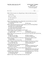 Đề kiểm tra tắc nghiệm (15 phút)