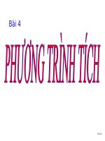 Bài giảng Bài 4: Phương trình tích