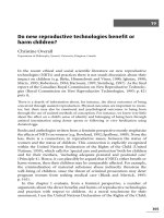 Do new reproductive technologies benefit or harm CHILDREN