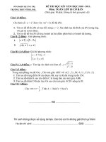 ĐỀ VÀ ĐÁP ÁN KIỂM TRA HKI CƠ BẢN - THPT VINH LINH