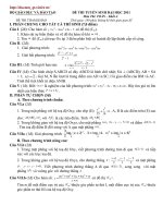 Tài liệu ĐỀ THI ĐH-CĐ NĂM 2011 SỐ 63