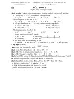 đề+đáp án thi học kì 1toán 6