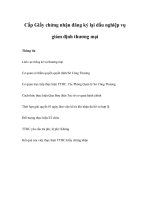 Cấp Giấy chứng nhận đăng ký lại dấu nghiệp vụ giám định thương mại