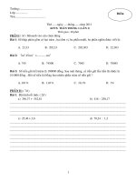 Tài liệu Đề KTTX tháng 1- lớp 5