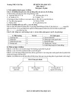 Bài soạn Đề - đáp án ktra học kỳ I - Địa 7