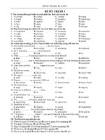 Đề thi anh của lớp 9 NEW nhat the gioi