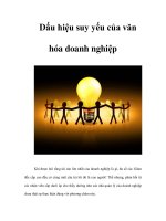 Dấu hiệu suy yếu của văn hóa doanh nghiệp