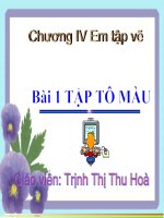 Bài giảng Bài 1 Tập tô màu