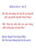Gián án Lịch sử 6 bài 19 HKII NH 2010-2011