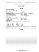 đề kiểm tra kỳ I năm 2010 - 2011