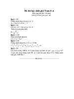Đề-Đáp án HSG Toán 8 Y.6