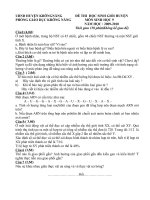 Gián án ĐỀ - ĐÁP ÁN THI HSG 9 SINH HỌC