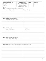 Bài soạn Đề thi HKI-TOÁN -NĂM:2010-2011