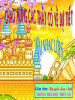 Gián án Tiết 20: Ôn bài hát Hát mừng- TĐN số 5