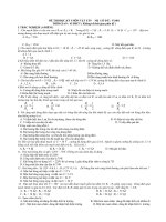 ĐỀ THI HỌC KỲ I MÔN VẬT LÝ9     M Ã S Ố Đ Ề.doc