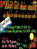 Tiết 31-Chiến tranh thế giới II(1939-1945)
