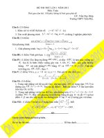 ĐÊ THI THỬ 2010-2011