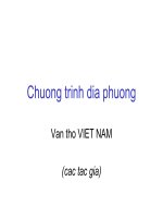 Bài giảng chuong trinh dia phuong (tap 1)