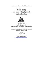 Cẩm nang của nhân viên phụ trách ngành ăn uống