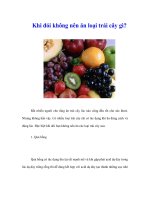 Khi đói không nên ăn loại trái cây gì?