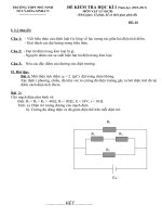ĐỀ THI- ĐÁP ÁN HỌC KÌ I-11CB-2010