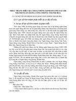 thực trạng hiệu quả hoạt động kinh doanh tại chi nhánh ngân hàng công thương thanh hóa