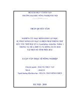 Nghiên cứu đặc điểm sinh vật học, sự phát sinh gây hại và biện pháp phòng trừ rầy nâu nhỏ hại lúa trong vụ mùa 2009 và vụ đông xuân 2010 tại một số tỉnh phía bắc 