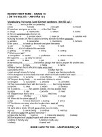 Vocabulary-Correct Mistake-Review HK1