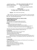 Tài liệu thông báo công tác tháng 01-2011