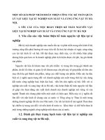 MỘT SỐ GIẢI PHÁP NHẰM HOÀN THIỆN CÔNG TÁC KẾ TOÁN QUẢN LÝ VẬT LIỆU TẠI XÍ  NGHIỆP SẢN XUẤT VÀ CUNG ỨNG VẬT TƯ HÀ NỘI