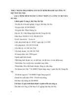 THỰC TRẠNG HOẠT ĐỘNG SẢN XUẤT KINH DOANH TẠI CÔNG TY DỆT MAY HÀ NỘI