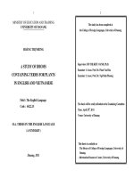 A study of idioms containing terms for plants in english and vietnamese 