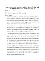 THỰC TRẠNG KẾ TOÁN CHI PHÍ SẢN XUẤT VÀ TÍNH GIÁ THÀNH SẢN PHẨM XÂY DỰNG TẠI CÔNG TY