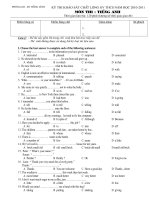 ĐỀ THI KSCL GV THCS