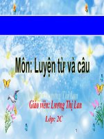 luyện từ và câu  lớp 2 tuần 16