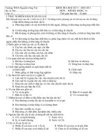 Đề thi HKI Sinh 6