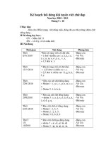 Kê hoạch bồi dưỡng chữ viết