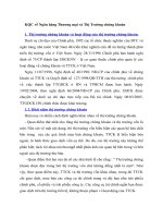 KQC về Ngân hàng Thương mại và Thị Trường chứng khoán