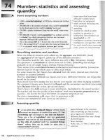 Number - statistics and assessing quantity