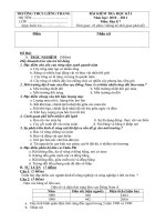 Đề kiểm tra học kỳ I Địa 7